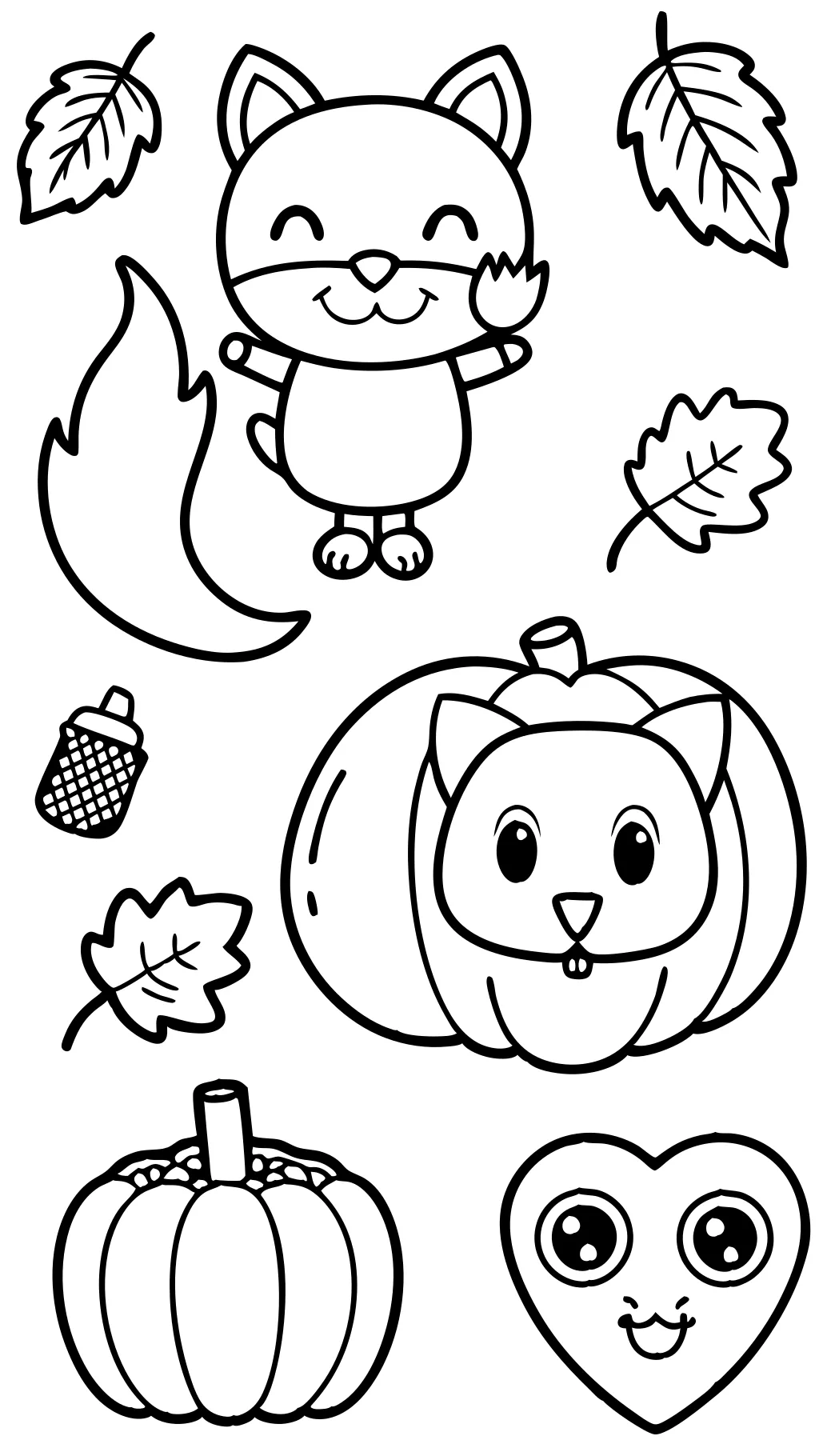 fall coloring pages for kindergarten